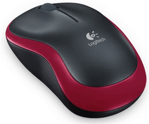 Logitech M185 USB Wireless Compact Mouse - Red DVIM5173