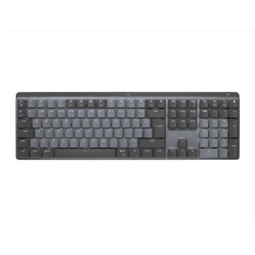 Logitech Master Series MX Mechanical Wireless Illuminated Performance Keyboard - Wireless Connectivity - Bluetooth/RF - 10 m - 2.40 GHz - USB Interface - RGB LED - PC, Mac - Mechanical/MX Keyswitch - Graphite IM5558561