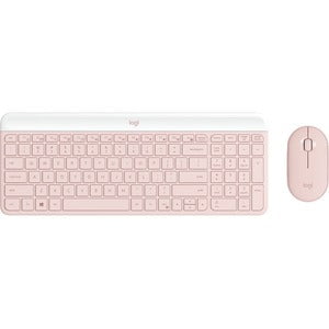 Logitech MK470 Slim Combo, USB Wireless RF 2.40 GHz Keyboard, USB Wireless RF Mouse, Optical, Rose IM5682149