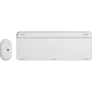 Logitech MK470 Slim Wireless Combo - USB Wireless RF - Off White - USB Wireless RF - Optical - 1000 dpi - 3 Button - Scroll Wheel - Off White - Symmetrical - AA, AAA - Compatible with Windows IM4509929