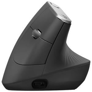 Logitech MX Vertical Mouse, Optical, Cable/Wireless, Bluetooth/RF, Graphite, USB-C, 4 Buttons IM4393045
