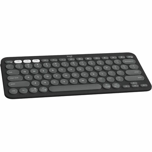 Logitech Pebble Keys 2 K380s Keyboard - Wireless Connectivity - Bluetooth - 10 m - USB Interface Desktop, Search, Back, Emoji Hot Key(s) - English - Chromebook, Universal, Notebook - PC, Mac - AAA Battery Size Supported - Tonal Graphite IM5882715