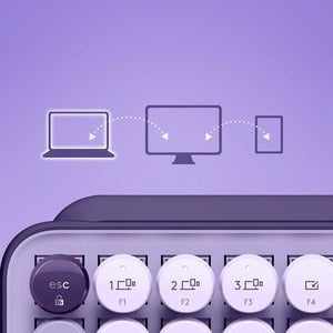 Logitech POP Keys Wireless Mechanical Keyboard with Customizable Emoji Keys - Wireless Connectivity - Bluetooth - 10 m Emoji Hot Key(s) - ChromeOS - English - Computer, Tablet, Smartphone, iPad - PC, Mac - Mechanical Keyswitch - AAA Battery Size Supported IM5682148