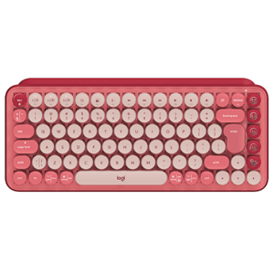 Logitech POP Keys Wireless Mechanical Keyboard with Emojis, Rose DVHW5722