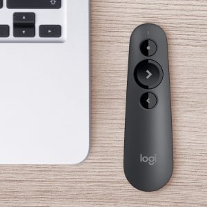 Logitech R500s Laser Presentation Remote - Laser - Wireless - Bluetooth/Radio Frequency - 2.40 GHz - Graphite - USB - 3 Button(s) IM5356768