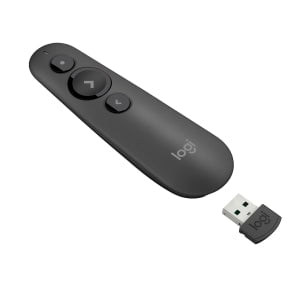 Logitech R500s Laser Presentation Remote - Laser - Wireless - Bluetooth/Radio Frequency - 2.40 GHz - Graphite - USB - 3 Button(s) IM5356768