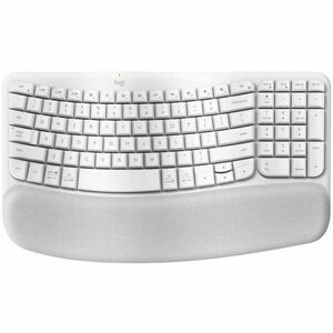 Logitech Wave Keys Keyboard - Wireless Connectivity - Bluetooth - 10 m - USB Interface - ChromeOS, Windows 10, Windows 11, Mac OS X 11.0 Big Sur, Linux, iPadOS 14, Android 9.0, iOS - English - Notebook, Tablet, Smartphone, Chromebook - PC, Mac - AAA Ba... IM5903017