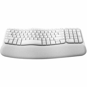 Logitech Wave Keys Keyboard - Wireless Connectivity - Bluetooth - 10 m - USB Interface - ChromeOS, Windows 10, Windows 11, Mac OS X 11.0 Big Sur, Linux, iPadOS 14, Android 9.0, iOS - English - Notebook, Tablet, Smartphone, Chromebook - PC, Mac - AAA Ba... IM5903017