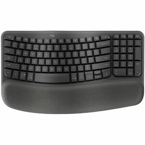 Logitech Wave Keys Keyboard - Wireless Connectivity - Bluetooth - 10 m - USB Interface - ChromeOS, Windows 10, Windows 11, Mac OS X 11.0 Big Sur, Linux, iPadOS 14, Android 9.0, iOS - English - Notebook, Tablet, Smartphone, Chromebook - PC, Mac - AAA Ba... IM5903016