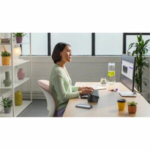 Logitech Wave Keys Keyboard - Wireless Connectivity - Bluetooth - 10 m - USB Interface - ChromeOS, Windows 10, Windows 11, Mac OS X 11.0 Big Sur, Linux, iPadOS 14, Android 9.0, iOS - English - Notebook, Tablet, Smartphone, Chromebook - PC, Mac - AAA Ba... IM5903016