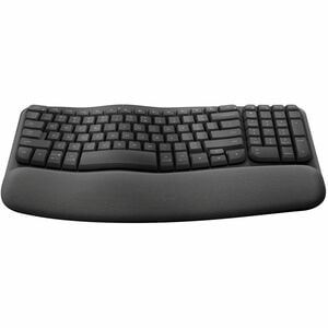 Logitech Wave Keys Keyboard - Wireless Connectivity - Bluetooth - 10 m - USB Interface - ChromeOS, Windows 10, Windows 11, Mac OS X 11.0 Big Sur, Linux, iPadOS 14, Android 9.0, iOS - English - Notebook, Tablet, Smartphone, Chromebook - PC, Mac - AAA Ba... IM5903016