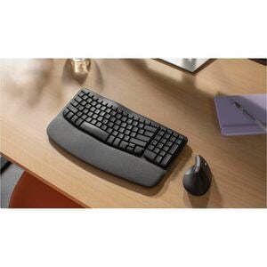 Logitech Wave Keys Keyboard - Wireless Connectivity - Bluetooth - 10 m - USB Interface - ChromeOS, Windows 10, Windows 11, Mac OS X 11.0 Big Sur, Linux, iPadOS 14, Android 9.0, iOS - English - Notebook, Tablet, Smartphone, Chromebook - PC, Mac - AAA Ba... IM5903016