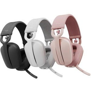 Logitech Zone Vibe Wireless Headset - Stereo - USB Type C - Wireless - Bluetooth - 3000 cm - 20 Hz - 20 kHz - Over-the-ear, Over-the-head - Binaural - Ear-cup - Omni-directional, MEMS Technology, Noise Cancelling Microphone - Graphite IM5646197