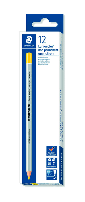 Lumocolor Non-permanent Omnichrom Pencil Yellow x 12's pack ST108-1