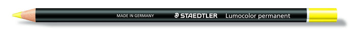 Lumocolor Permanent Glasochrom Pencil Yellow x 12's pack ST108-20-1