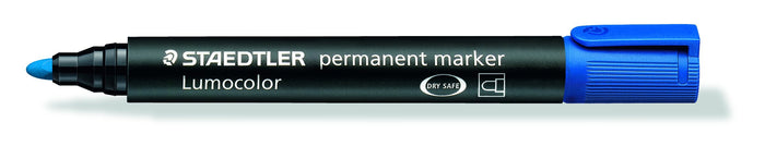 Lumocolor Permanent Marker Bullet Tip Blue x 10's pack ST352-3