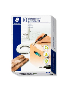 Lumocolor Permanent Marker Bullet Tip Green x 10's pack ST352-5