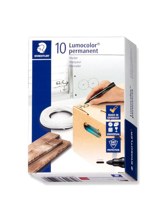 Lumocolor Permanent Marker Bullet Tip Red x 10's pack ST352-2