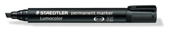 Lumocolor Permanent Marker Chisel Tip Black x 10's pack ST350-9