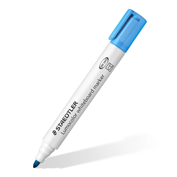 Lumocolor Whiteboard Marker Bullet Tip Light Blue x 10's pack ST351-30