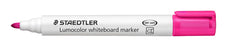 Lumocolor Whiteboard Marker Bullet Tip Pink x 10's pack ST351-20