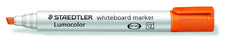Lumocolor Whiteboard Marker Chisel Tip Orange x 10's pack ST351-B-4