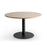 Lunar 1000mm Meeting Table - Black Base / Autumn Oak Top MG_LUNTBL10_AO
