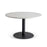 Lunar 1000mm Meeting Table - Black Base / White Top MG_LUNTBL10_W