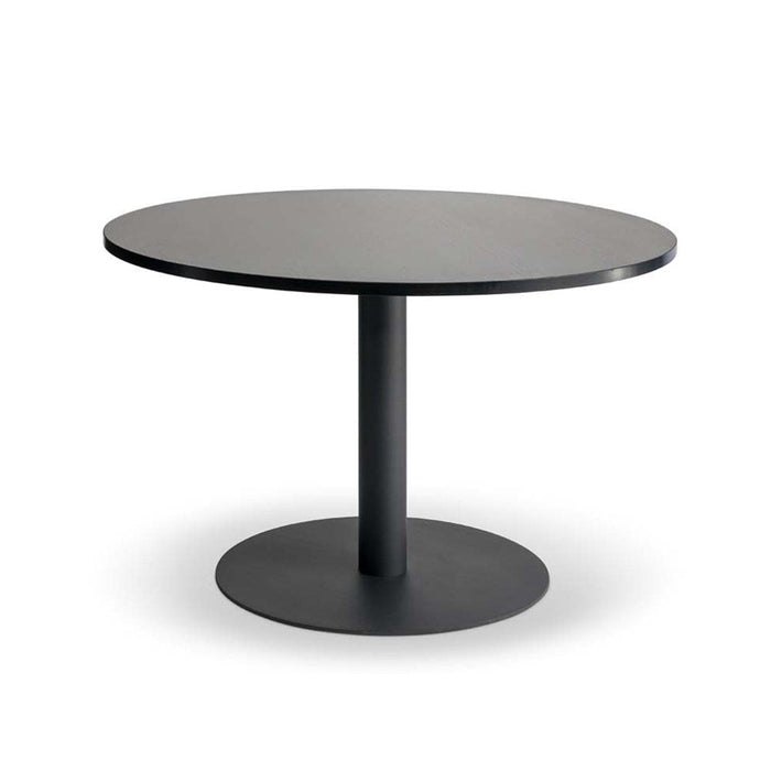 Lunar 1200mm Meeting Table - Black Base / Black Woodgrain Top MG_LUNTBL12_B