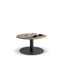 Lunar 600 Coffee Table - Black Base / Autumn Oak Top MG_LUNF600B_AO