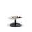 Lunar 600 Coffee Table - Black Base / White Top MG_LUNF600B_W