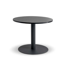 Lunar 900mm Meeting Table - Black Base / Black Woodgrain Top MG_LUNTBL9_BW