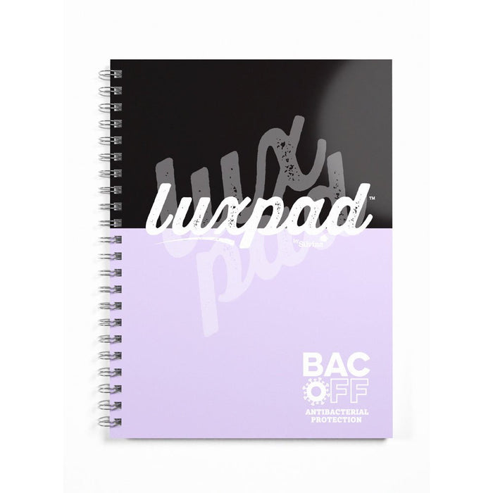 Luxpad A4+ Anti-Bacterial Wiro Bound 200 Pages Notebook Assorted Colours CXLUXA4BAC
