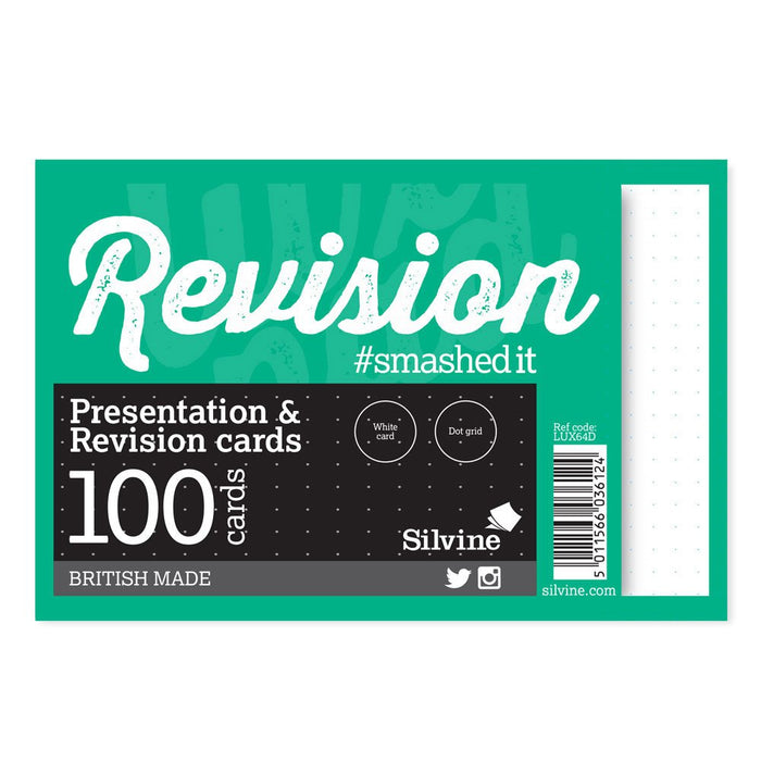 Luxpad Recycled Revision and Presentation Cards Dot Grid 6x4 100 Cards White CXLXLUX64D