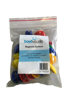 Magnetic Mixed Size Buttons, Pack of 30 BVWAMBPKMIX30