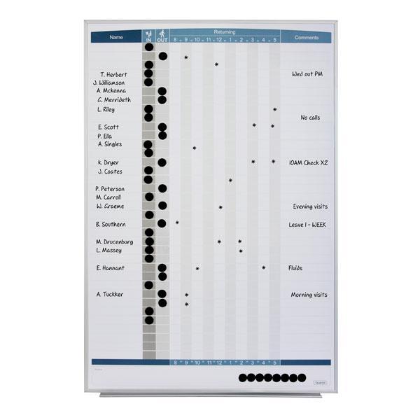 Magnetic Staff In / Out Planner 580 x 865mm AOQT33705