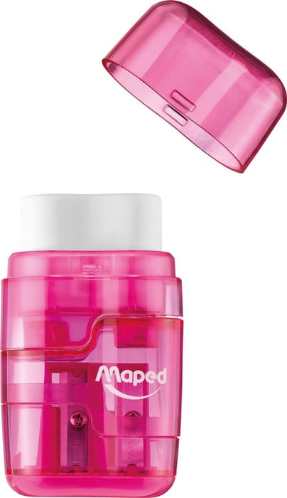 Maped Connect Translucent Sharper & Eraser, Assorted Colours AO8049210