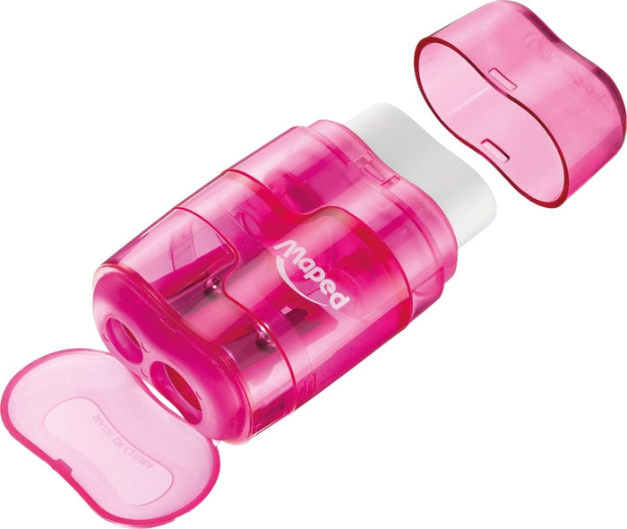 Maped Connect Translucent Sharper & Eraser, Assorted Colours AO8049210