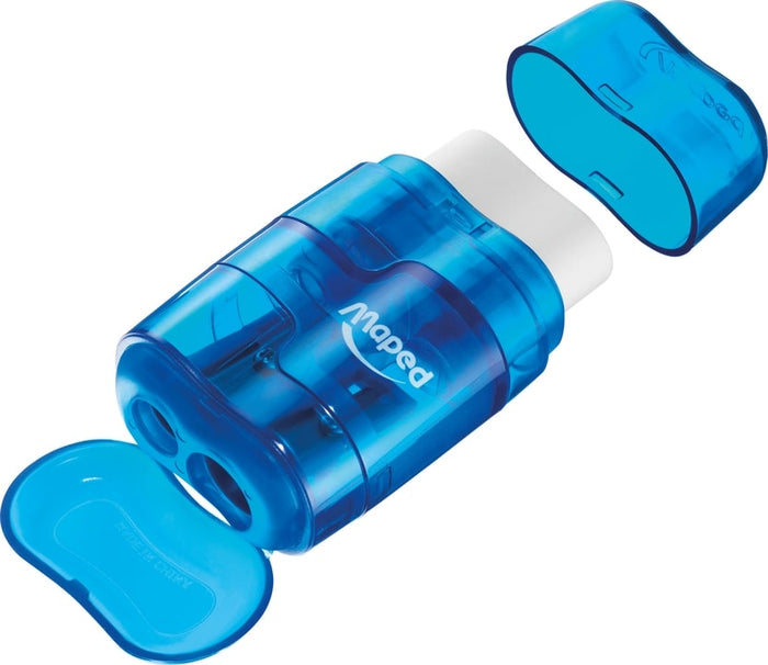 Maped Connect Translucent Sharper & Eraser, Assorted Colours AO8049210