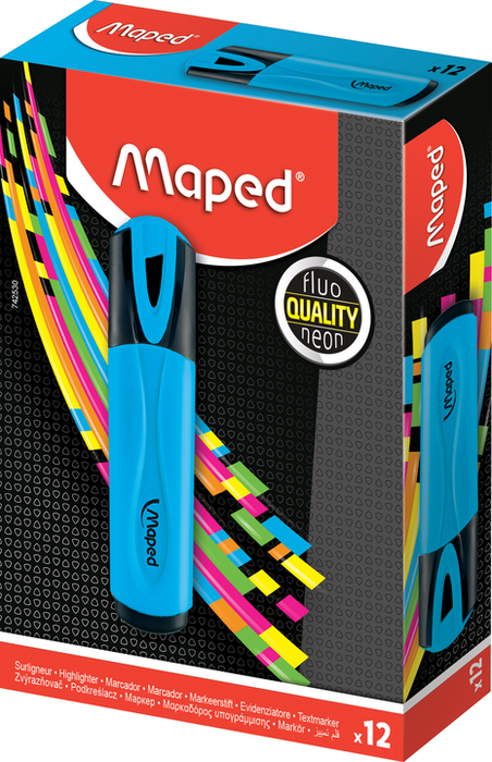 Maped FLUO'PEPS Highlighter Blue, Box of 10 AO8742530