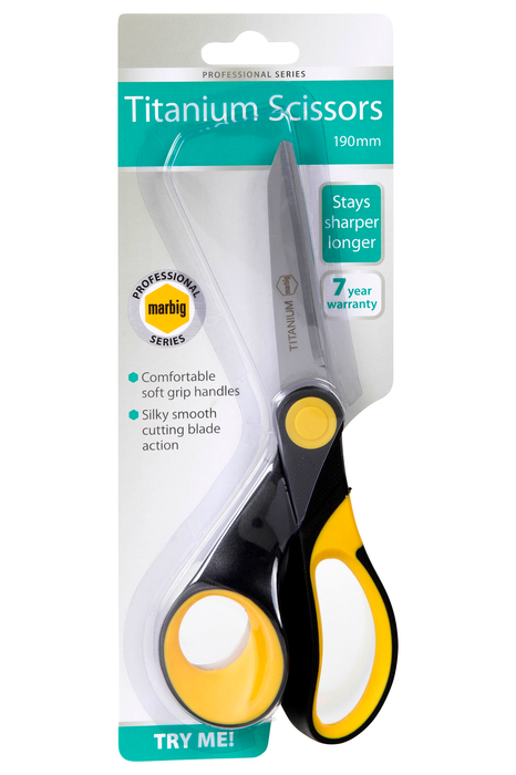 Marbig 190mm Pro Series Titanium Scissors AO975451
