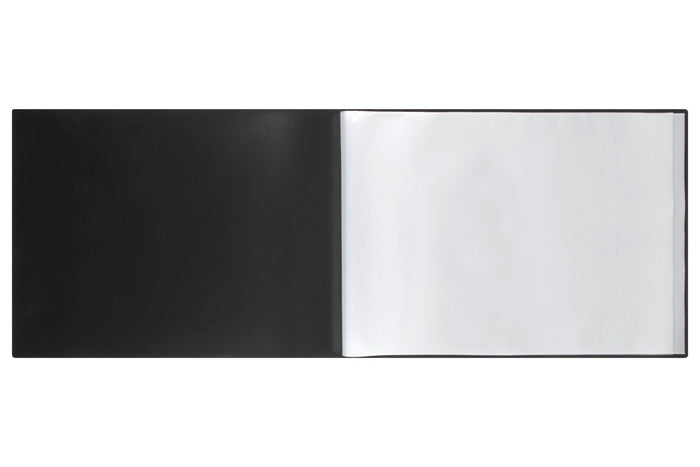 Marbig 20 Pocket A3 Non-Refillable Display Book, Insert Cover, Landscape, Black AO2018702