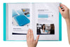 Marbig 20 Pocket A4/A3 Professional Non-Refillable Display Book, Insert Cover, Blue AO2065101