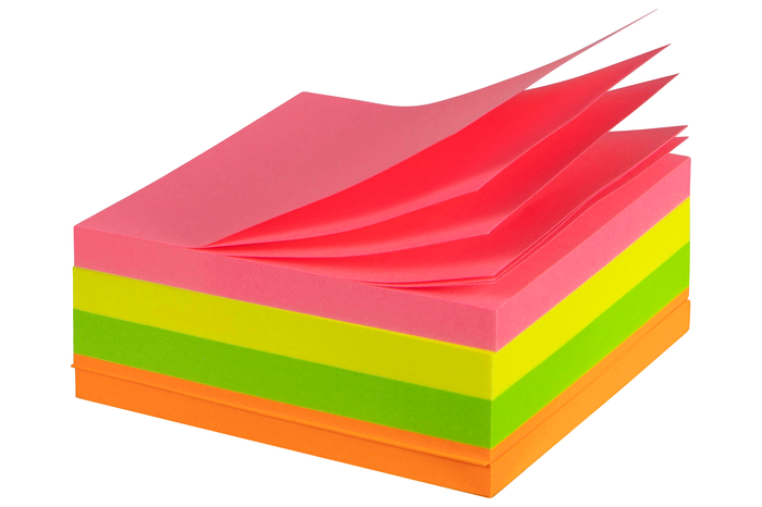 Marbig 75mm x 75mm Brilllant Cube Assorted Neon Colours AO1810799