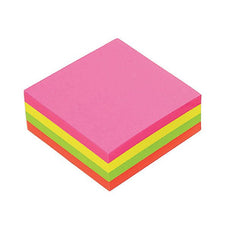 Marbig 75mm x 75mm Brilllant Cube Assorted Neon Colours AO1810799