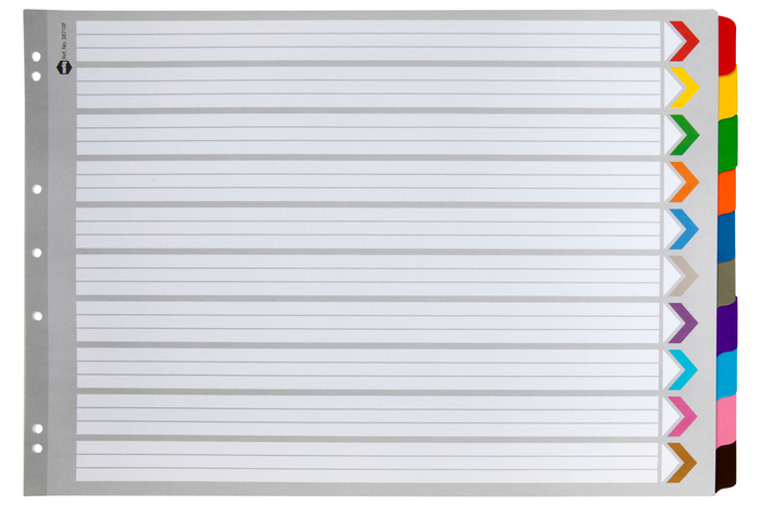 Marbig A3 Landscape Indices/Divider, 10 Tabs AO38710F