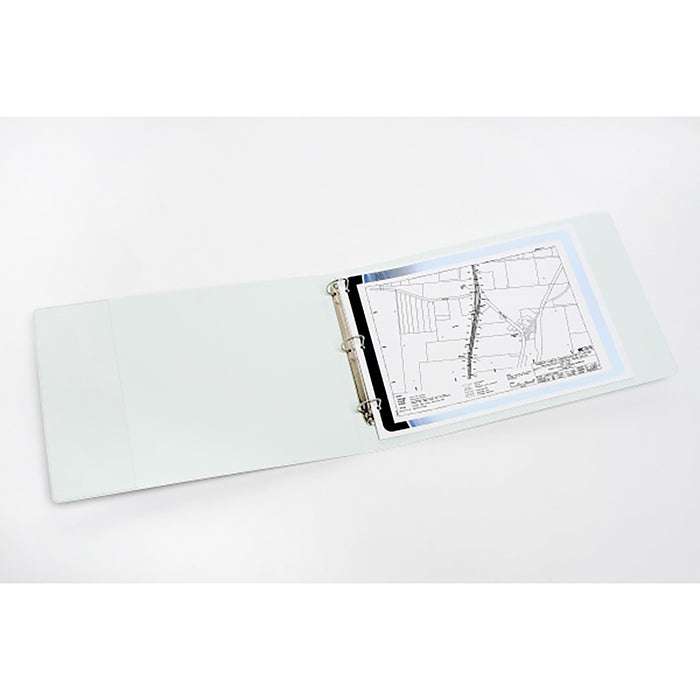 Marbig A3 Overlay Ring Binder Landscape 3/25 White AO5500508