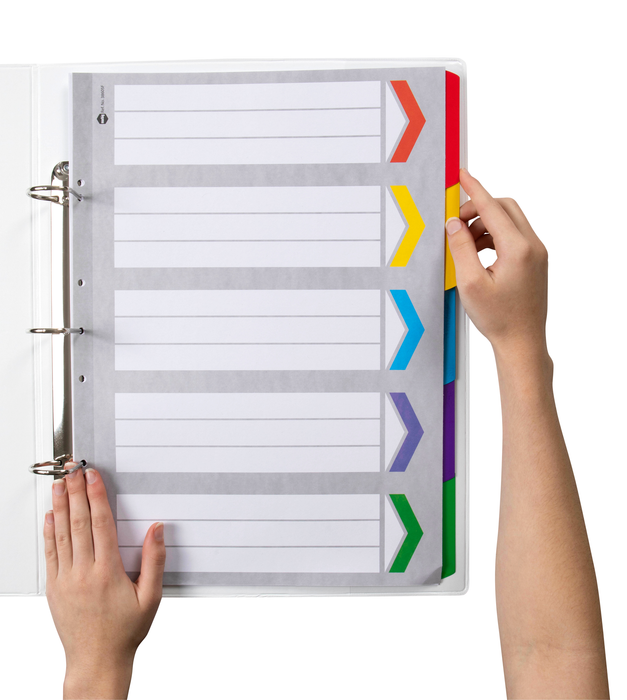 Marbig A3 Portrait Indices/Divider, 5 Tabs AO38605F