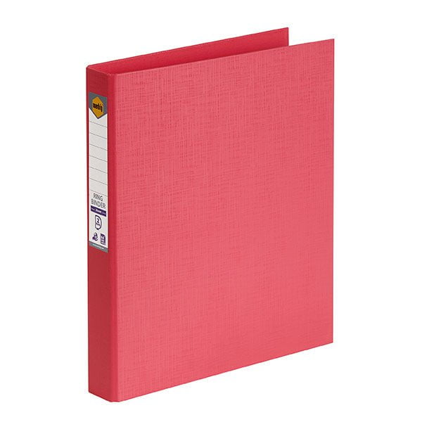 Marbig A4 2/25 Polyethylene (PE) Linen Finish Ring Binder Coral AO5022129