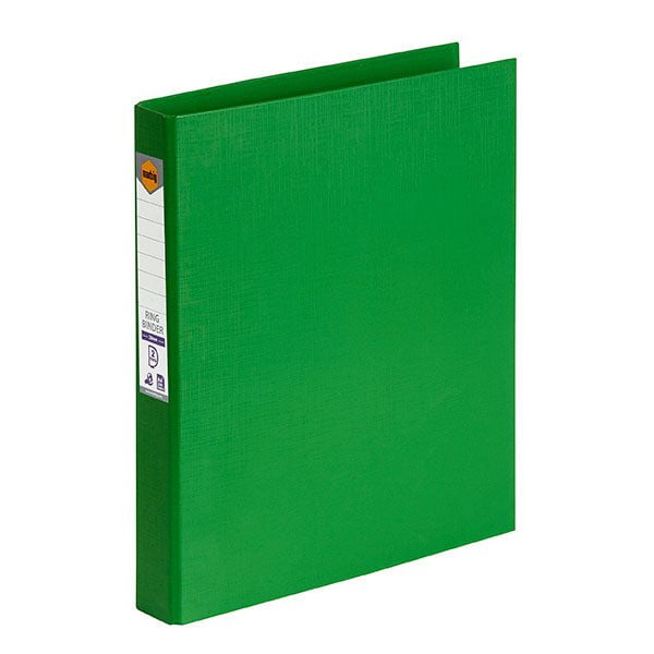 Marbig A4 2/25 Polyethylene (PE) Linen Finish Ring Binder Green AO5022104